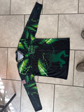 Get Off The Couch Productions long sleeve jersey in green - front