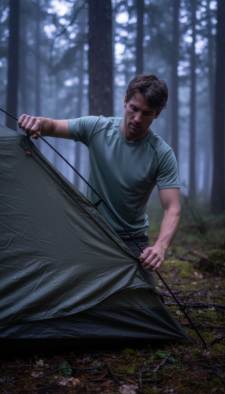 Men's Technical Mesh Performance T-Shirt in use
