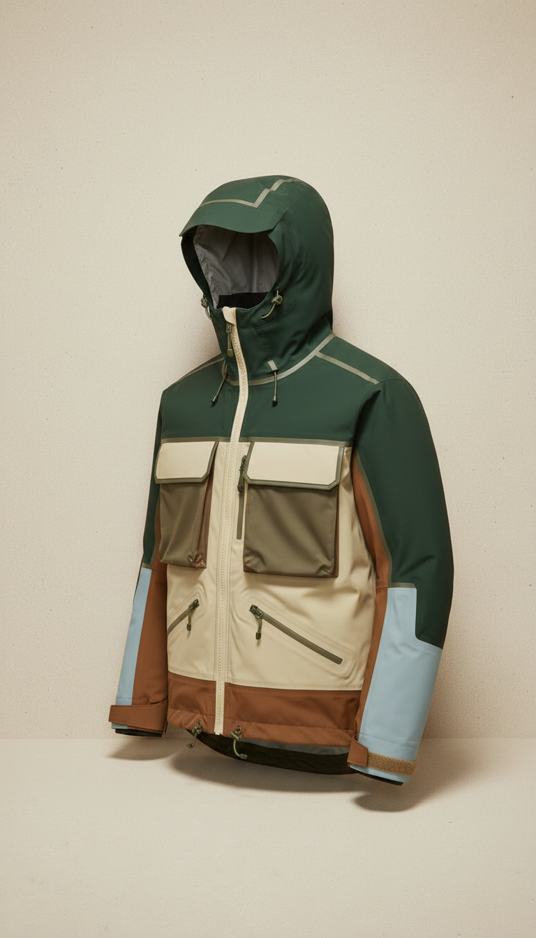 Alternate angle view of Waterproof Wading Jacket With Breathable Shell
