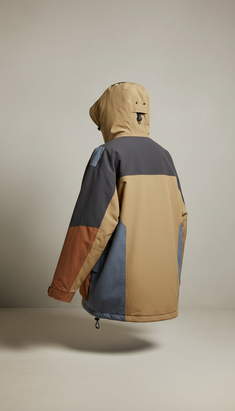 Alternate angle view of Oversized Technical Nylon Jacket