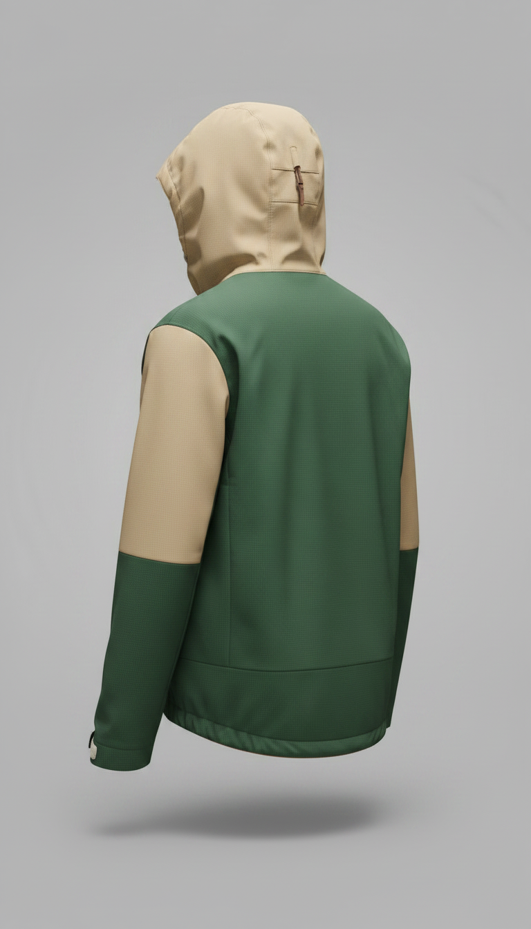 Alternate angle view of Ripstop Shell Jacket with Storm Guard