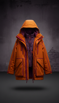 Stylish Outerwear Jacket, Capture products in a 3/4 angle against neutral backgrounds with slight textural elements that...