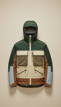 Technical waterproof wading jacket, Default angle is 3/4 view—showing both form and technical detail (e.g., reel seat...
