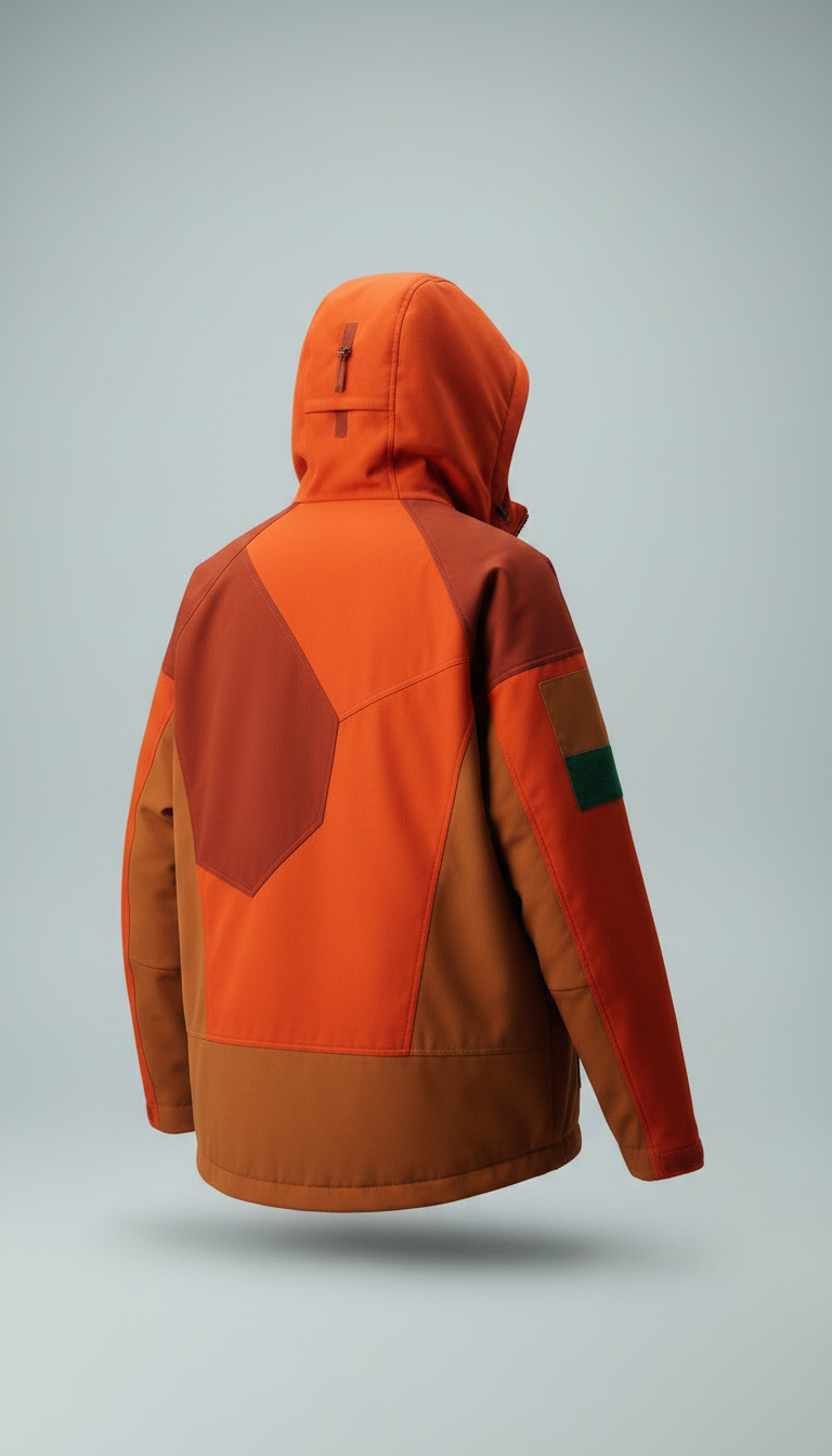 Alternate angle view of Orange Red Streetwear Jacket