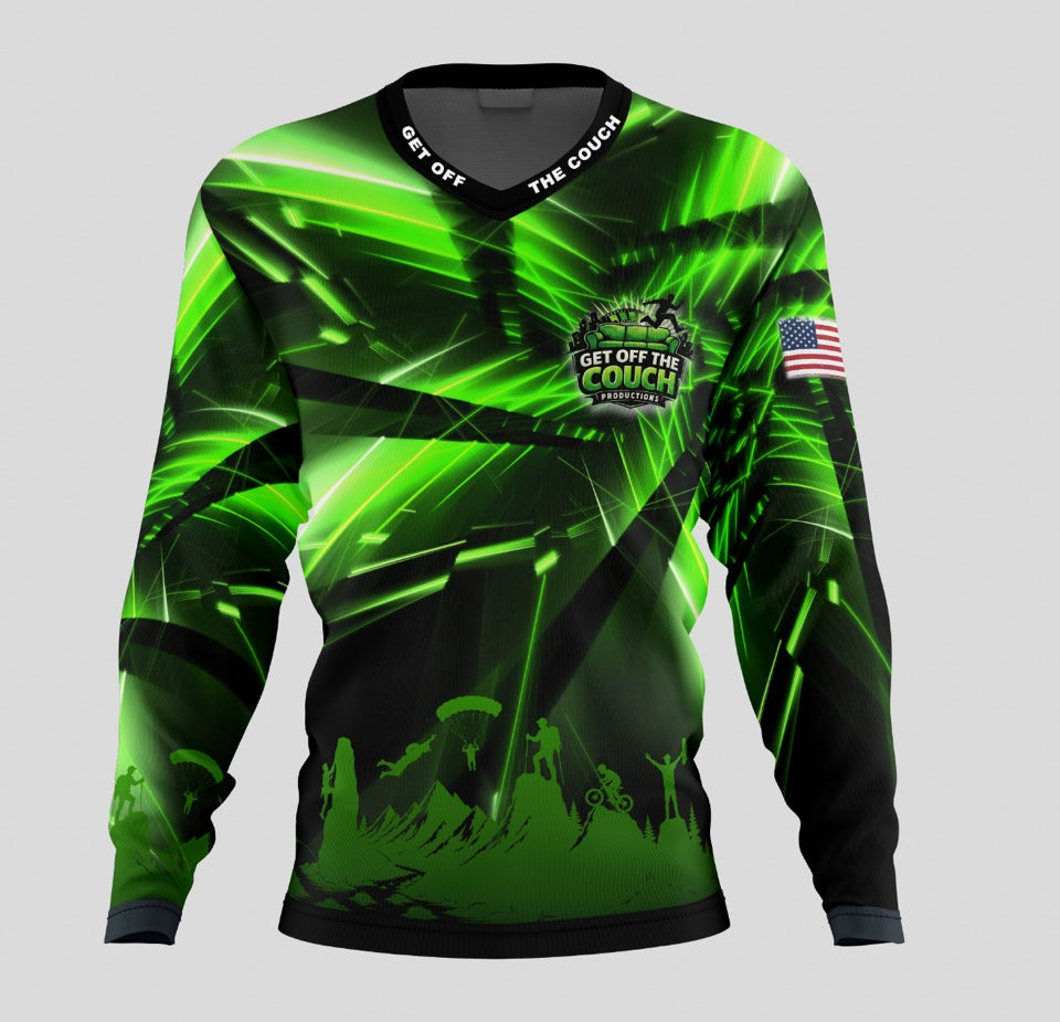 Get Off The Couch Productions jersey in green